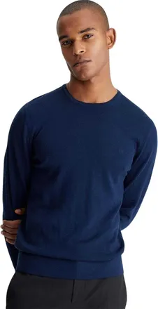 Calvin Klein Heren Merino Wol Regular Trui (Marine)