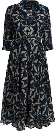 Samantha Sung Aster Jurk - Dames - Shirt Kleedjes - Veelkleurig - L - Wol - Kleedjes