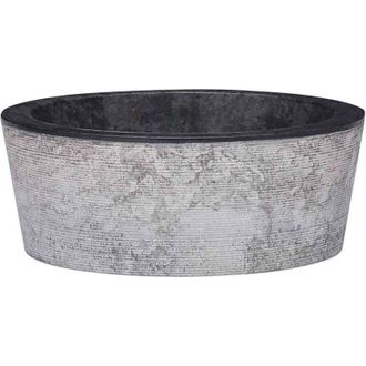 vidaXL Lavabo M&aacute;rmol Negro &Oslash;40x15 Cm Vidaxl