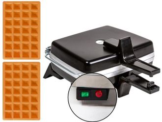 OEM Gofrera Profesional Dezal 301.5 Profi-w 4x7 1300w Negra Con Bisagra M&oacute;vil