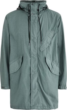 C.P. Company Goggle Hooded Coated Nylon Parka - Blue - S