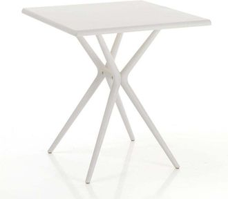 Oresteluchetta Mesa De Jard&iacute;n De Polipropileno Ligero Y Anti-uv 70x70cm Minot - Blanco
