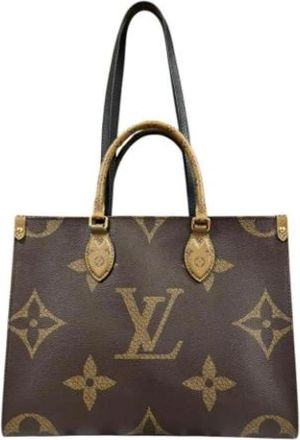 Louis Vuitton Tweedehands Canvas Louis Vuitton tassen - Dames - Vintage Shopper - Bruin - ONE Size - Vintage