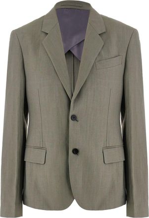 Ferragamo tailored linen-blend blazer - men - Viscose/Linen/Flax/Rayon - 54 - Grey