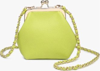 Jen & Co. Womens Cleo Coin Pouch Crossbody Clutch In Avocado
