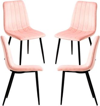 Regalos Miguel Regalos Miguel - Packs Sillas Comedor - Pack 4 Sillas Liny Terciopelo - Rosa