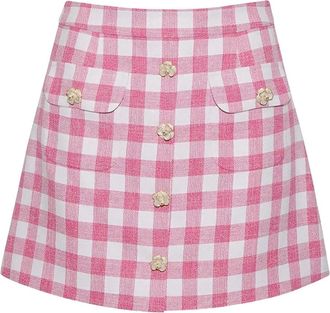 Cara Cara Minigonna Faye a quadretti - Rosa