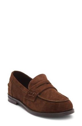Jeffrey Campbell Studentz Penny Loafer in Dark Brown Suede at Nordstrom Rack, Size 10