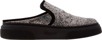 Ferragamo Crystal-Embellished Slip-On Sneakers, Size 7