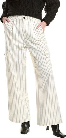 Pistola Denim Brynn High-Rise Le Blanc Pinstripe Relaxed Cargo Pant