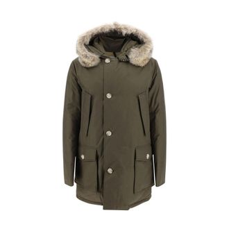 Woolrich Arctische Parka Jas met Bontdetail - Heren - Parka Jassen - Groen - S - Katoen - Jassen