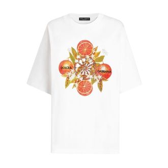 Dolce & Gabbana Tops, Dames, Wit, 2Xs, T-shirt