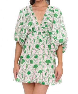 Show me your Mumu Hadley Mini Dress In Coastal Collage