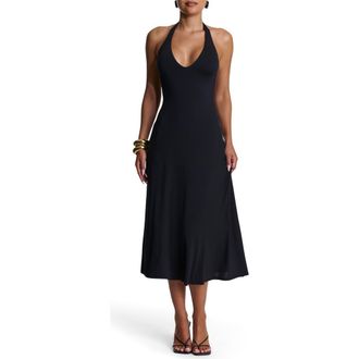 Naked Wardrobe Halter Midi Dress in Black at Nordstrom Rack, Size X-Large