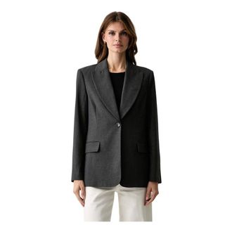 Liu Jo Flanellen blazer - Dames - Jassen - Grijs - Maat: M Flanel