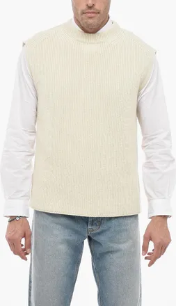 Jil Sander Knit Gilet with Ribbed Trims Jil Sander