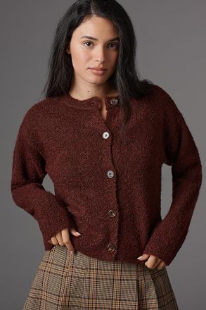 Sanctuary Crew-Neck Bouclé Cardigan Sweater
