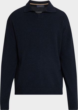 Sease Men & apos;s Coarsehair Cashmere Polo Shirt