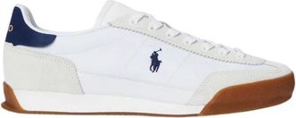 Polo Ralph Lauren Retro Tennisstijl Sneakers - Heren - Sneakers - Wit - 46 EU - Leer - Schoenen