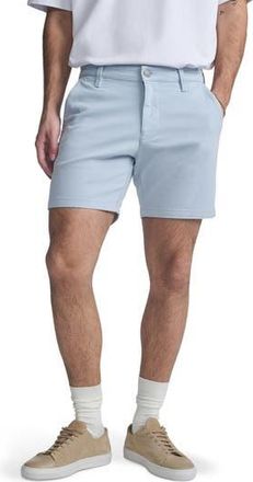 Mavi Nate Flat Front Stretch Twill Shorts in Ice Blue Athletic at Nordstrom Rack, Size 31