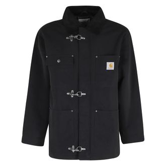Carhartt Work in Progress Adair Coat - Heren - Zomerjassen - Zwart - L - Leer - Jassen