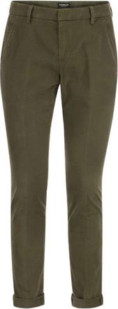Dondup Slim-fit Gabardine Broek - Heren - Chinos - Groen - W31 - Broeken