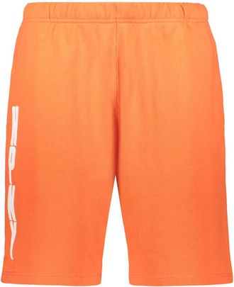 Heron Preston Embossed Logo Katoenen Bermuda Shorts - Heren - Korte Broeken - Oranje - S - Katoen - Korte Broeken