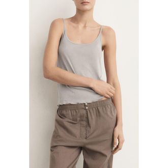 Mango Cotton Pajamas Camisole in Light/Pastel Grey at Nordstrom, Size Medium