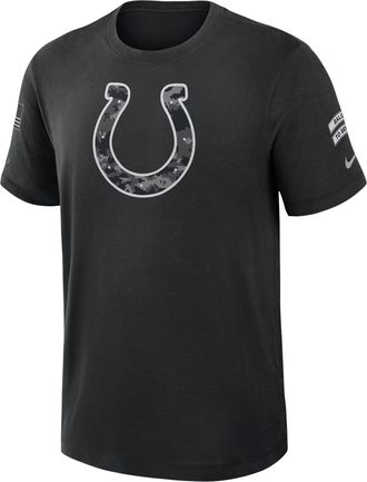Nike Indianapolis Colts Salute to Service Slub Nike Mens Dri-FIT NFL T-Shirt in Black | 34900AA2E-AEG