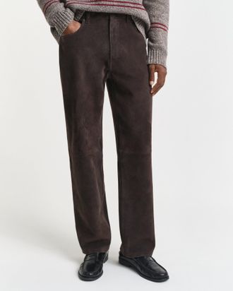 GANT Men Suede Straight Fit Jeans (29) DEEP BROWN