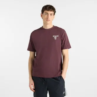 New Balance Uomo Grab a Bite London T-Shirt in Marrone, Cotone, Taglia 2XL