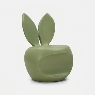 Les Tendances Silla De Dise&ntilde;o Para Interior Y Exterior En Polietileno Bunny - Verde Oscuro