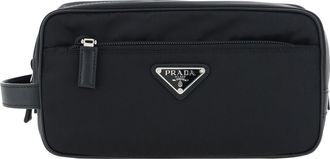 Prada Mens Beauty Case Re-Nylon Black Polyamide Wash Bags