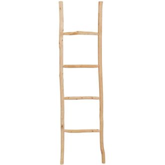 Biscottini International Toallero De Escalera De Madera Moderno Para Ba&ntilde;o De Pie De Pared Decorativo Toallero De Escalera Soporte Para Objetos Y Jarrones