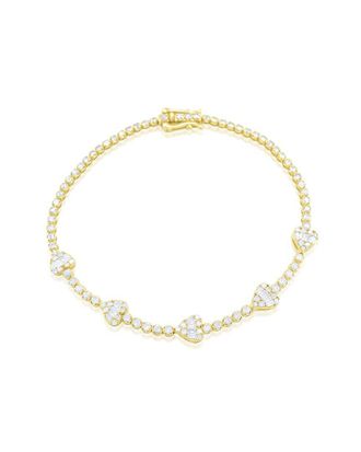 Meira T 14K 1.70 Ct. Tw. Diamond Heart Tennis Bracelet