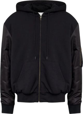 Maison Margiela Hooded Sweatshirt - Heren - Bomber jackets - Zwart - M - Katoen - Jassen