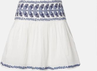 Isabel Marant Picadilia embroidered cotton miniskirt