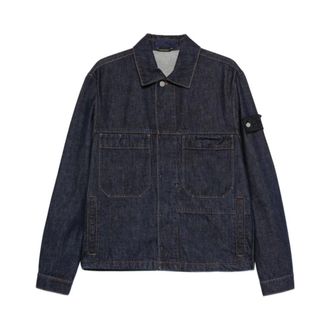 Stone Island Chaqueta vaquera con bolsillos de parche - Jackets - Hombre - Azul - L