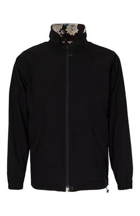 Lords of Harlech Pascali Reversible Performance Jacket in Serious Floral Black at Nordstrom, Size Xx-Large