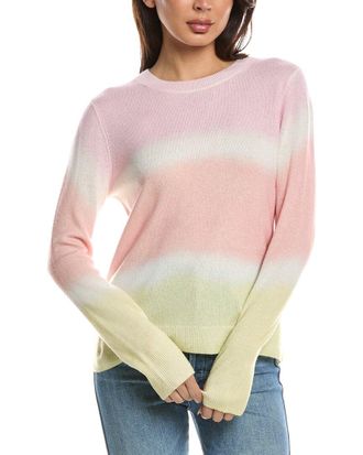Fort&eacute; Cashmere Painted Stripe Cashmere Sweater