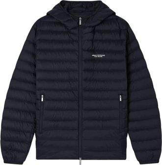A|X Armani Exchange Full zip donsjack met capuchon - Heren - Gewatteerde jassen - Zwart - S - Nylon - Jassen
