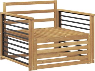 vidaXL Sof&aacute; De Exterior Madera De Acacia S&oacute;lida Blanco Vidaxl