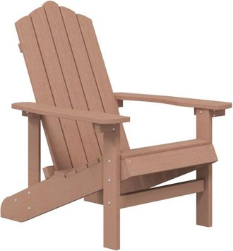 vidaXL Garden Adirondack Chair HDPE Brown vidaXL