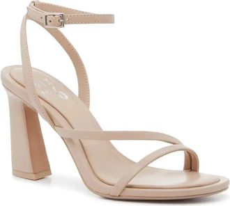Mix No. 6 Harllow Dress Sandals Womens Beige Ankle Strap Flared Heel GAL1270