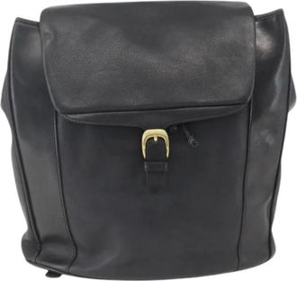 Bally Pre-owned Leather Backpack - Dames - Vintage Rugzakken - Zwart - ONE Size - Leer - Vintage
