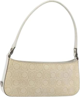Ferragamo Pre-owned Shoulder Bags, female, Beige, Size: ONE SIZE Pre-owned Shoulder Bag