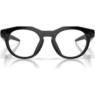 Oakley HSTN 51mm Round Transitions Sunglasses in Black /Transitions Amethyst at Nordstrom