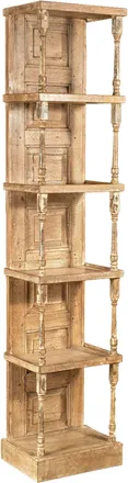 Biscottini International Etagere Shabby En Madera Maciza Con Acabado Natural Envejecido