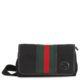 Gucci Black Canvas Pouch Sling Bag (Pre-Owned)