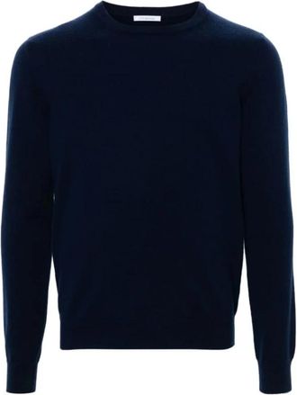 Malo Maglia Girocollo Rasato - Heren - Cashmere truien - Blauw - 2XL - Kasjmier - Truien & Vesten